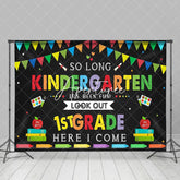 Aperturee - Aperturee Colorful Blackboard Kindergarten Graduation Backdrop